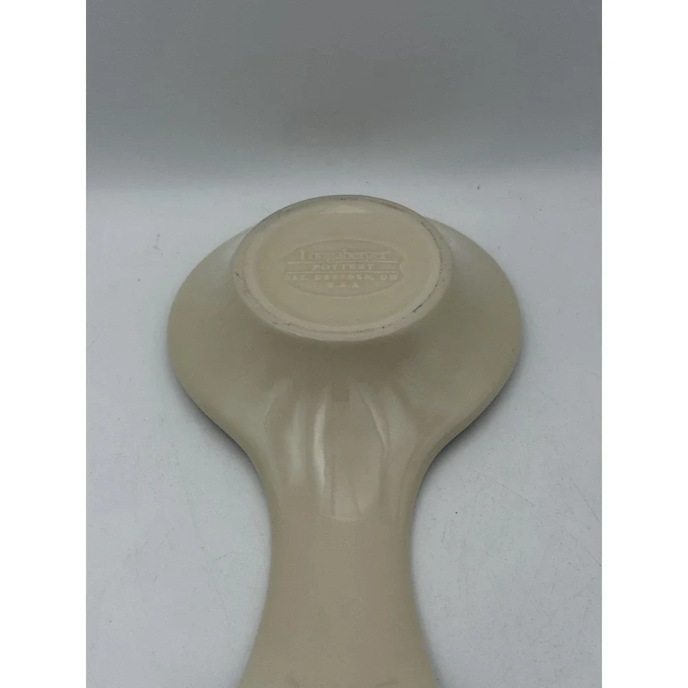 Longaberger Pottery American Craft Paprika Rooster Spoon Rest USA 8